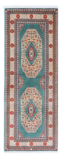Loper Perzisch tapijt - Tabriz - Royal - 187 x 70 cm - turkoois