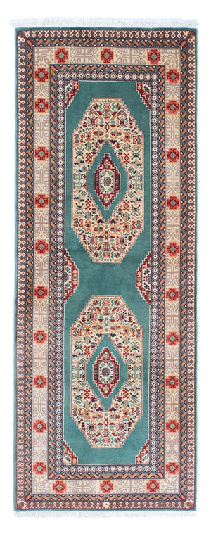 Loper Perzisch tapijt - Tabriz - Royal - 187 x 70 cm - turkoois