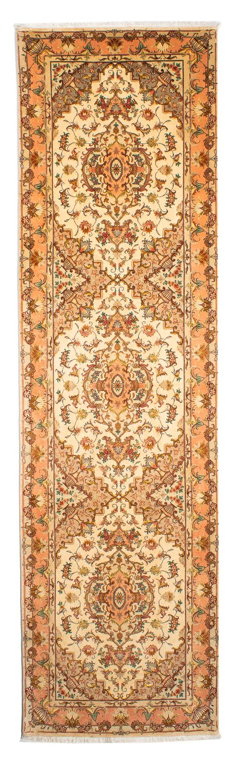 Loper Perzisch tapijt - Tabriz - Royal - 314 x 87 cm - lichtbruin