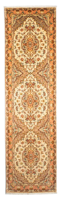Loper Perzisch tapijt - Tabriz - Royal - 314 x 87 cm - lichtbruin