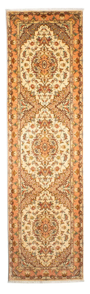 Loper Perzisch tapijt - Tabriz - Royal - 314 x 87 cm - lichtbruin