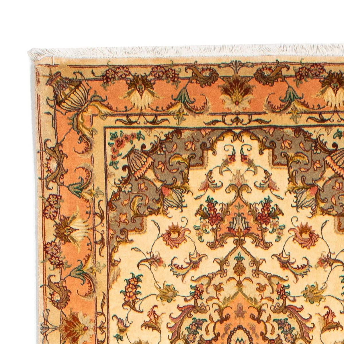 Loper Perzisch tapijt - Tabriz - Royal - 314 x 87 cm - lichtbruin
