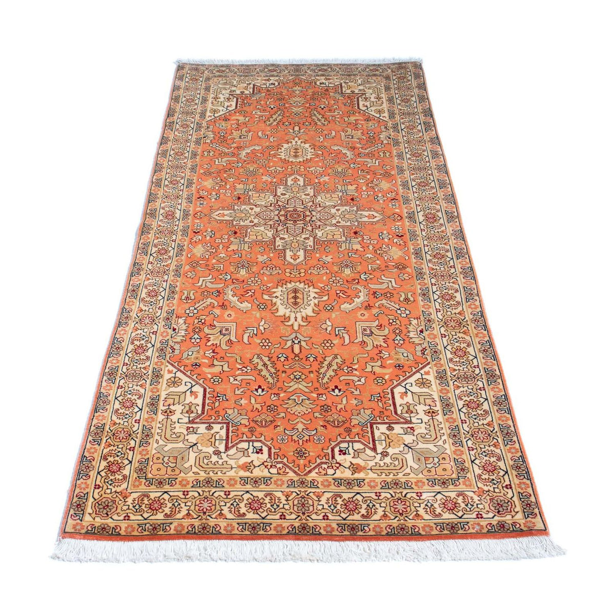 Loper Perzisch tapijt - Tabriz - Royal - 216 x 80 cm - roest