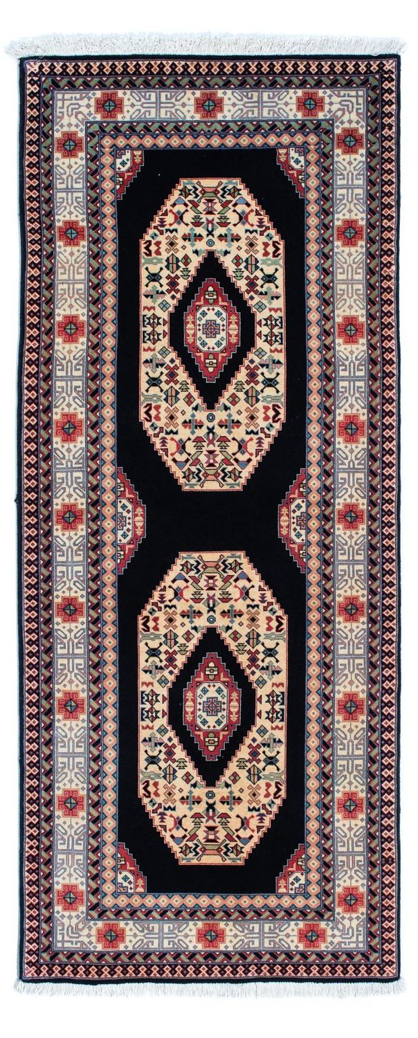 Loper Perzisch tapijt - Tabriz - Royal - 188 x 74 cm - donkerblauw