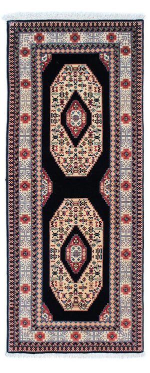 Loper Perzisch tapijt - Tabriz - Royal - 188 x 74 cm - donkerblauw