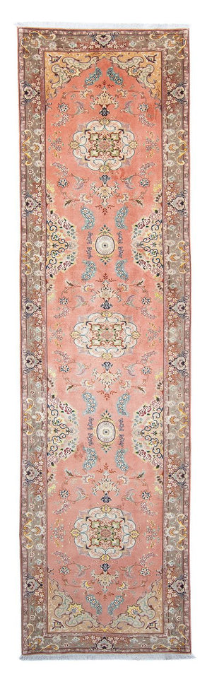 Loper Perzisch tapijt - Tabriz - Royal - 389 x 93 cm - licht rood