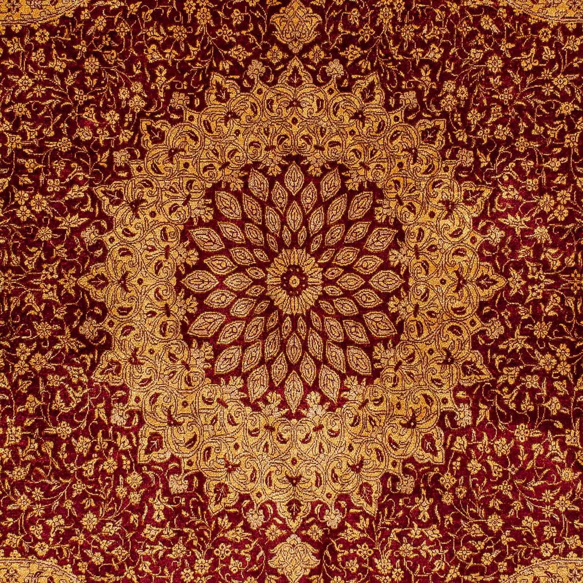 Zijden tapijt - Ghom Silk - Premium - 188 x 130 cm - beige