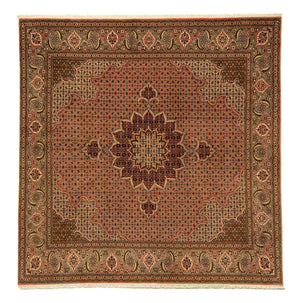 Perzisch tapijt - Tabriz vierkant  - 206 x 206 cm - bruin
