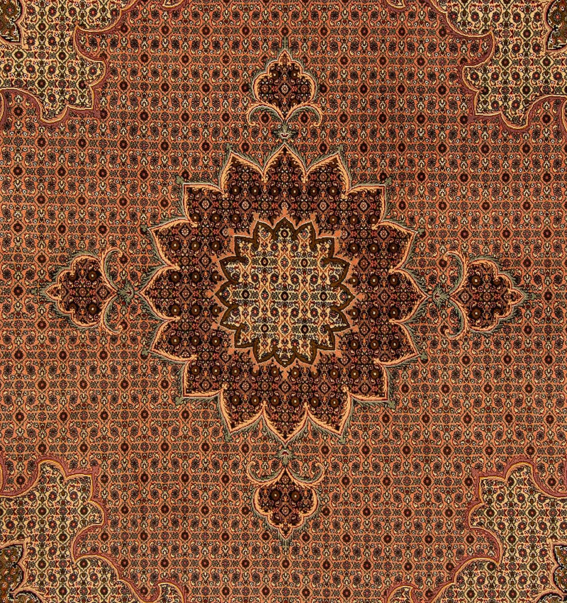 Perzisch tapijt - Tabriz vierkant  - 206 x 206 cm - bruin