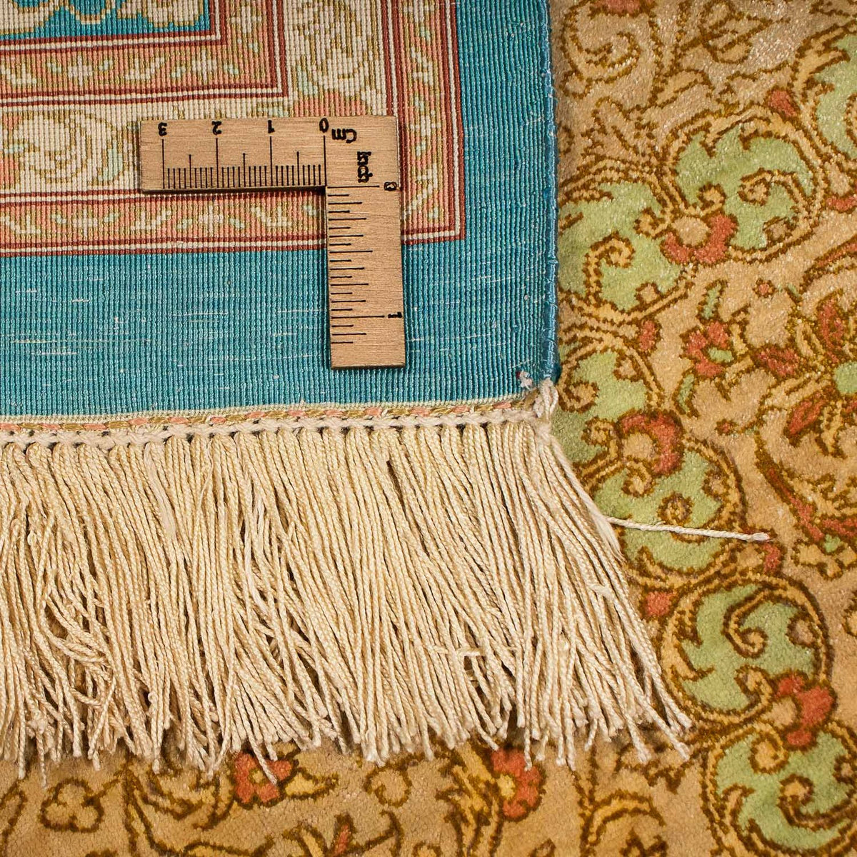 Zijden tapijt - Ghom Silk - Premium - 188 x 130 cm - beige