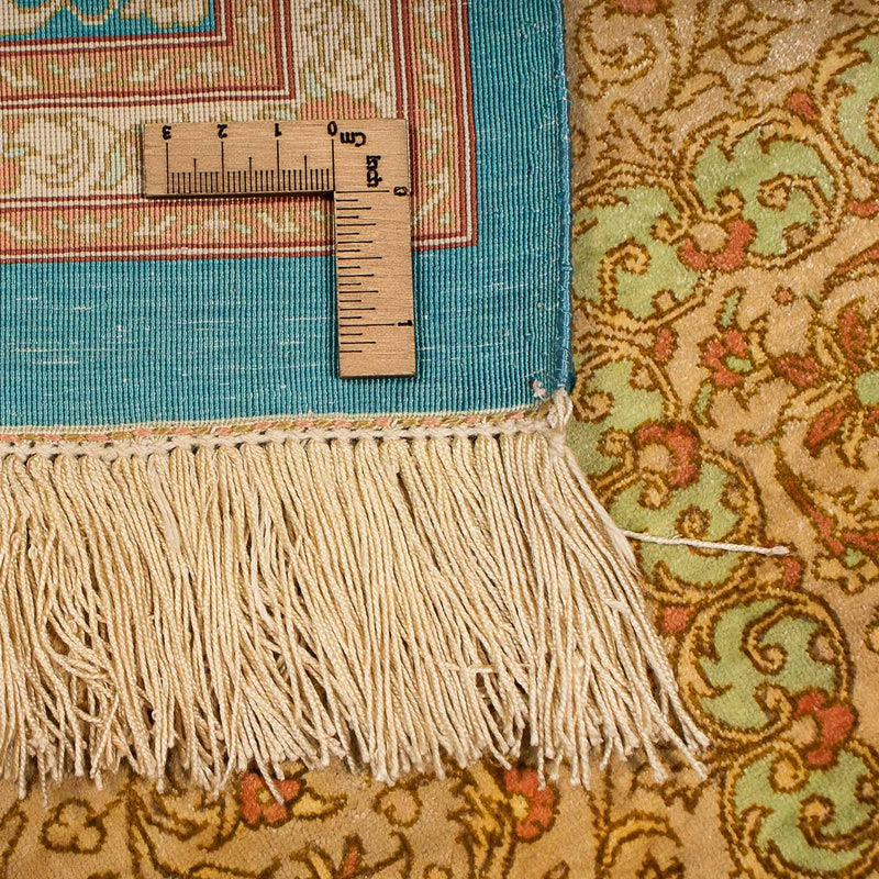 Zijden tapijt - Ghom Silk - Premium - 188 x 130 cm - beige