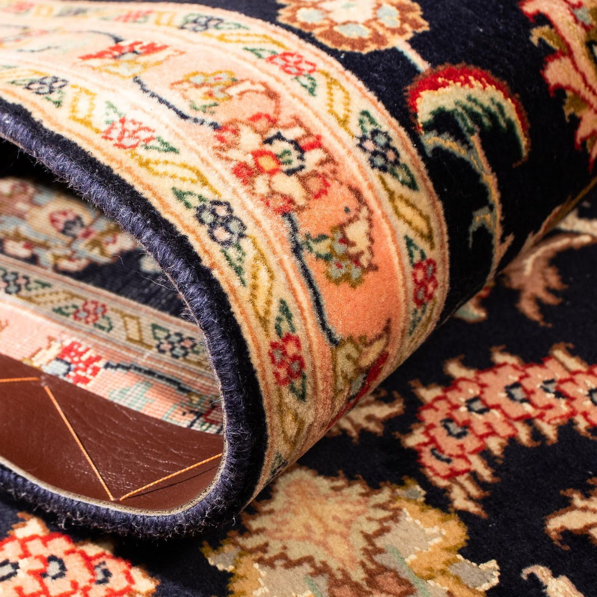 Loper Perzisch tapijt - Tabriz - Royal - 295 x 65 cm - donkerblauw