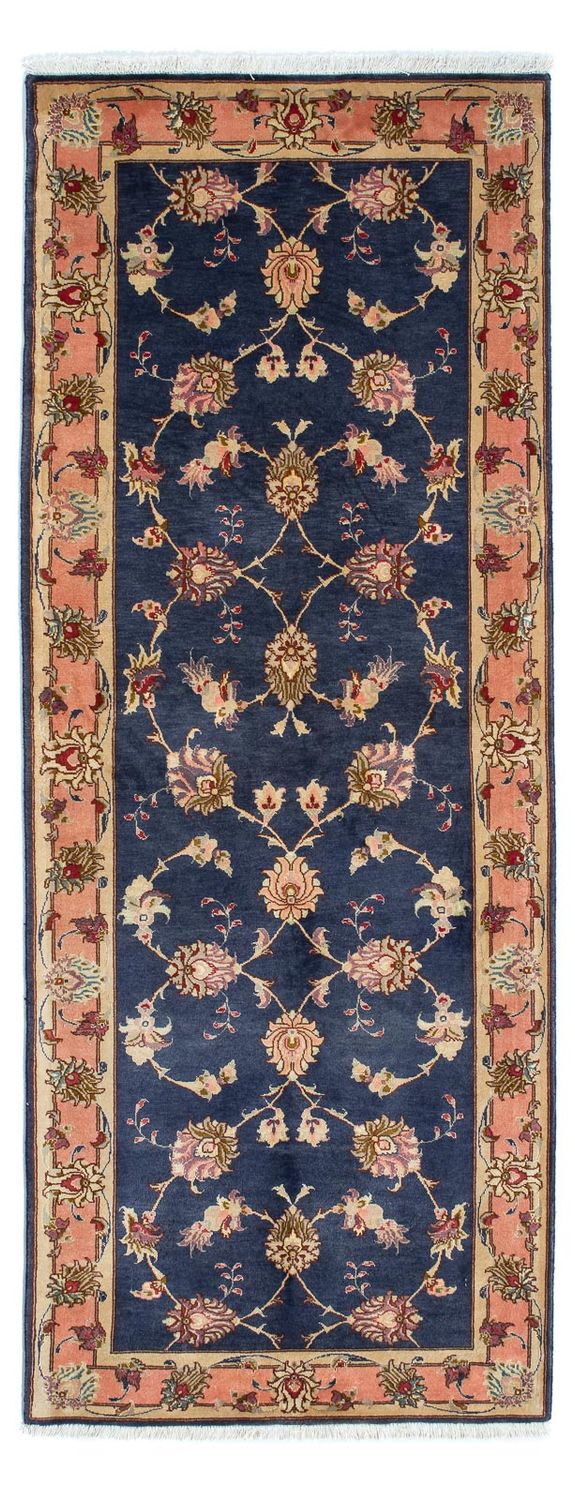 Loper Perzisch tapijt - Tabriz - Royal - 198 x 76 cm - donkerblauw