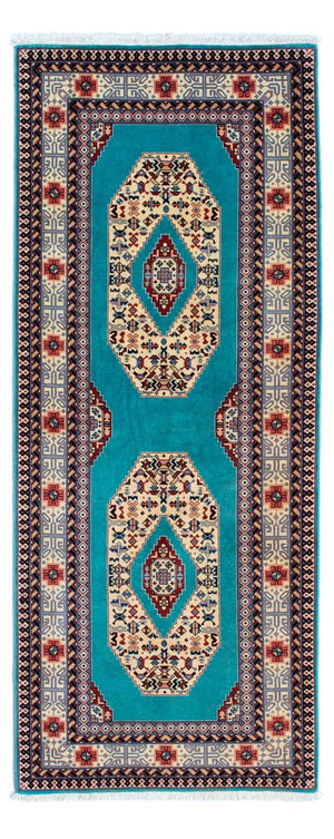 Loper Perzisch tapijt - Tabriz - Royal - 190 x 74 cm - blauw