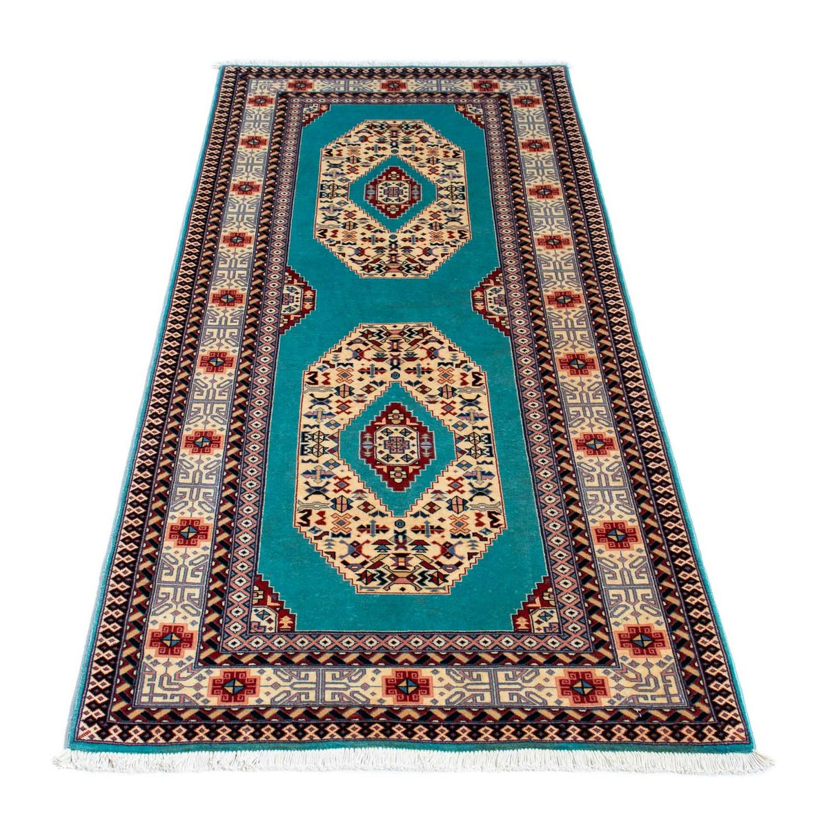 Loper Perzisch tapijt - Tabriz - Royal - 190 x 74 cm - blauw
