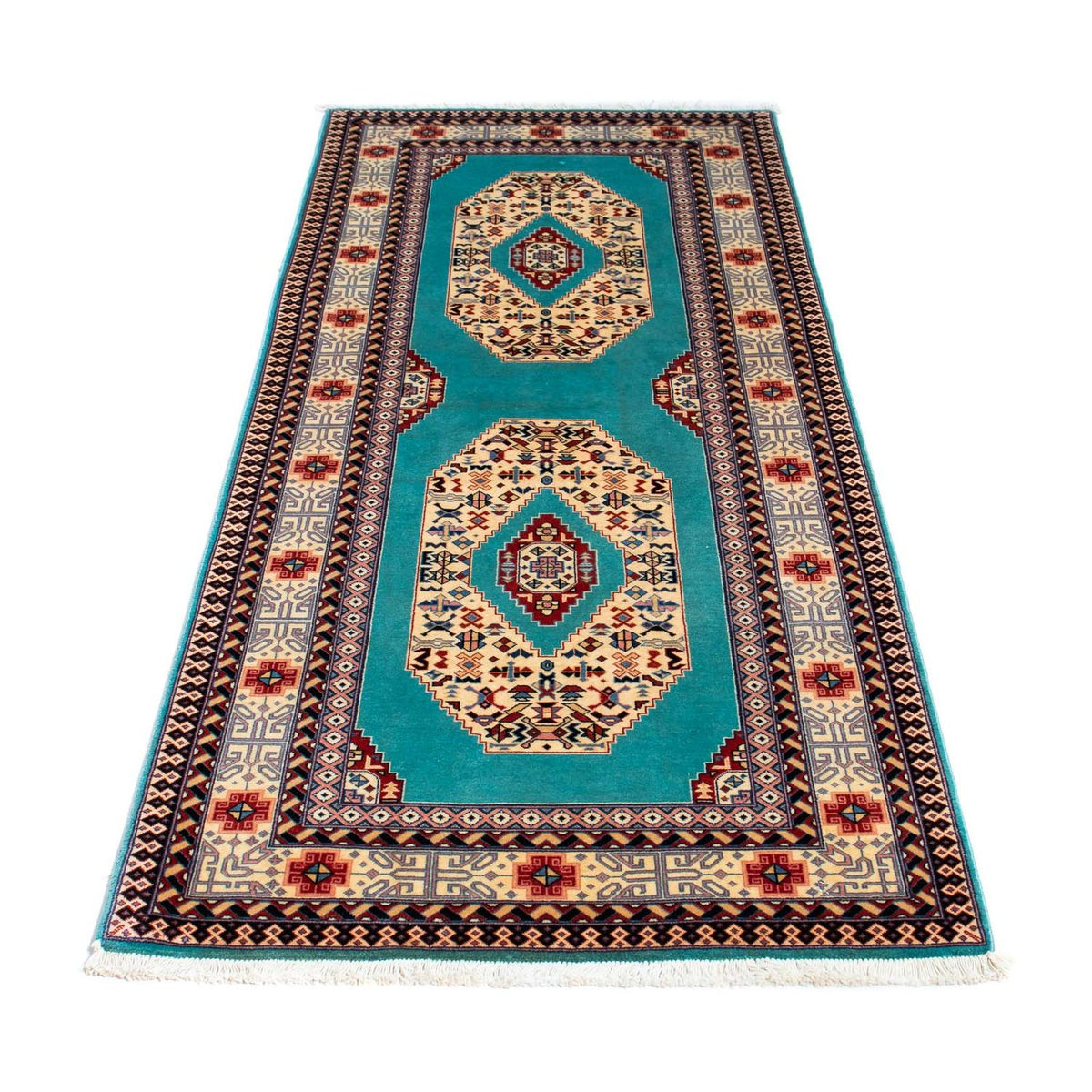 Loper Perzisch tapijt - Tabriz - Royal - 190 x 75 cm - blauw