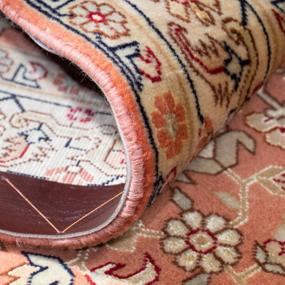 Loper Perzisch tapijt - Tabriz - Royal - 215 x 82 cm - roest