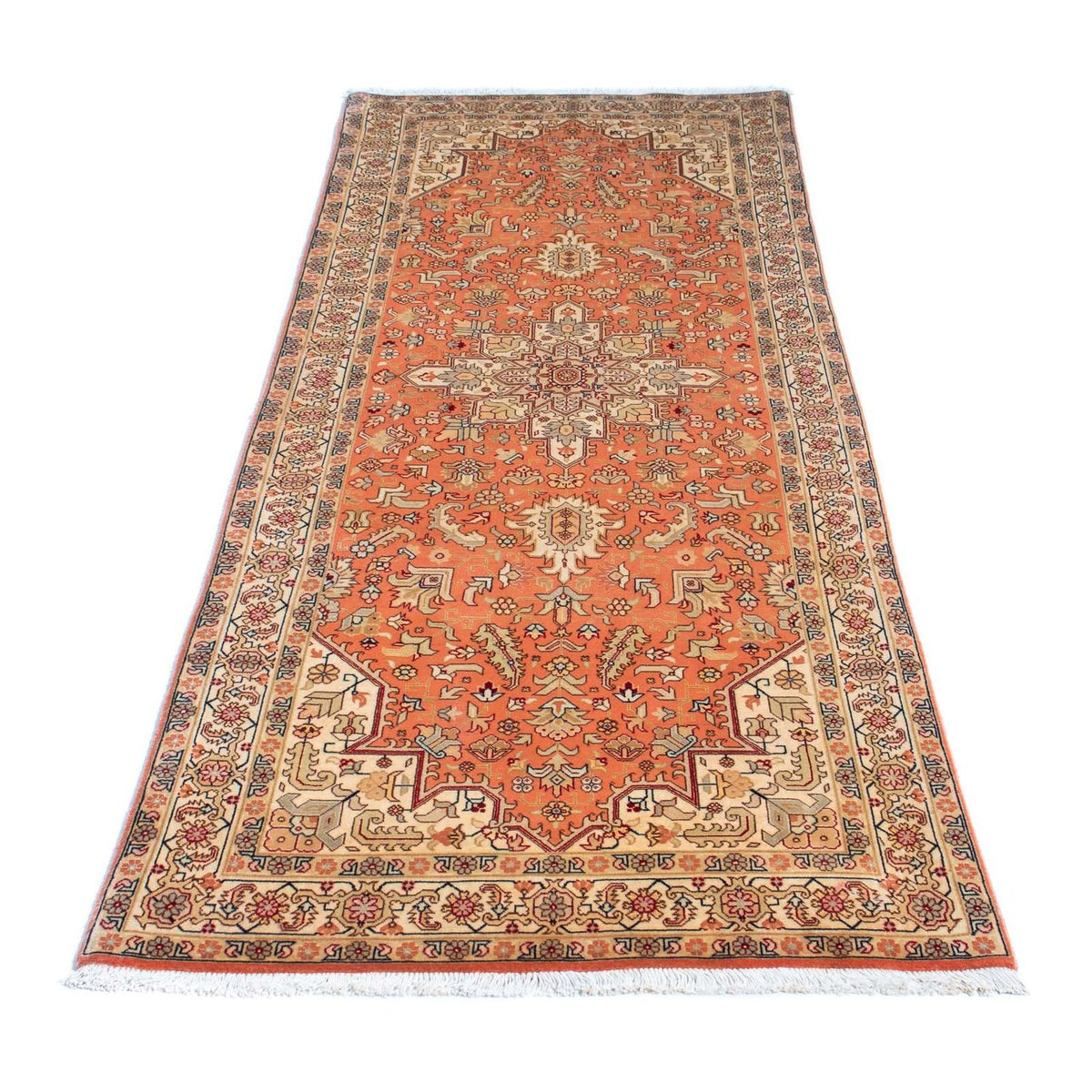 Loper Perzisch tapijt - Tabriz - Royal - 215 x 82 cm - roest