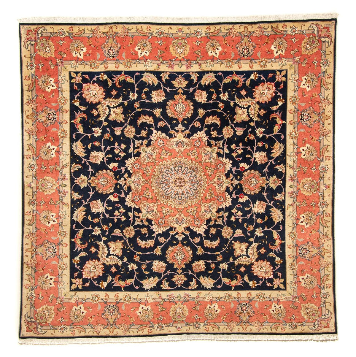Perzisch tapijt - Tabriz - Royal vierkant  - 202 x 202 cm - donkerblauw