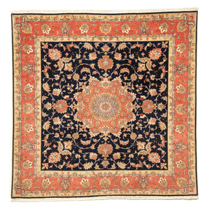 Perzisch tapijt - Tabriz - Royal vierkant  - 202 x 202 cm - donkerblauw