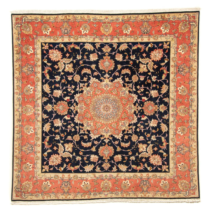 Perzisch tapijt - Tabriz - Royal vierkant  - 202 x 202 cm - donkerblauw