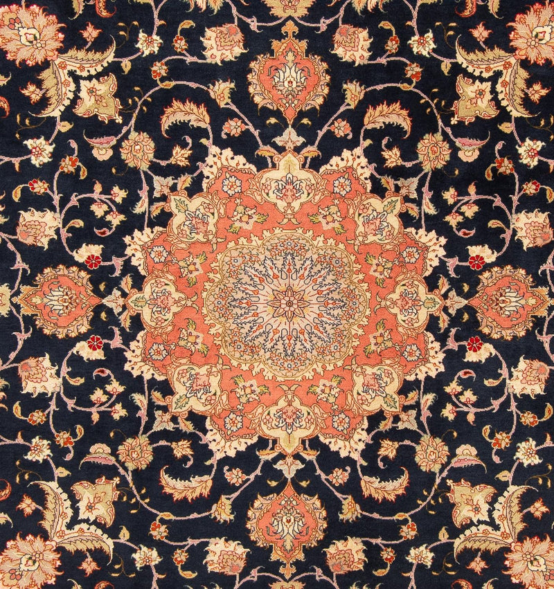 Perzisch tapijt - Tabriz - Royal vierkant  - 202 x 202 cm - donkerblauw
