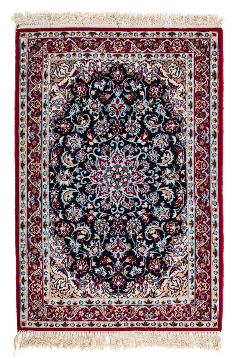 Perzisch tapijt - Isfahan - Premium - 104 x 72 cm - donkerrood