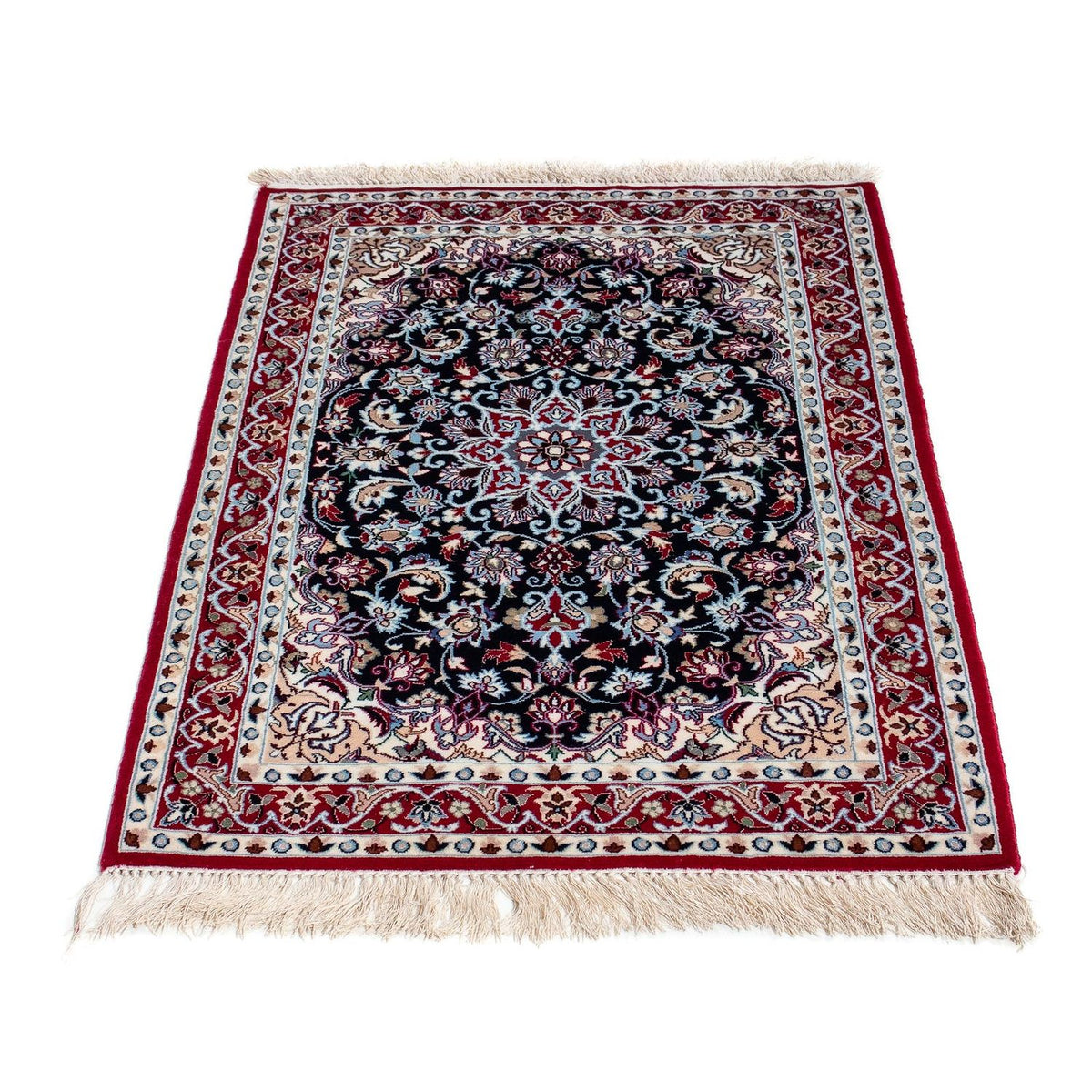 Perzisch tapijt - Isfahan - Premium - 104 x 72 cm - donkerrood