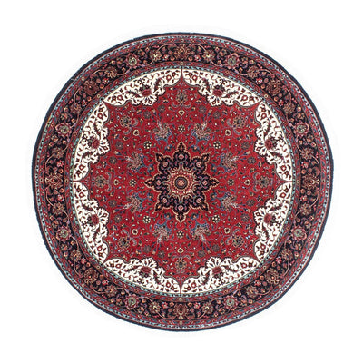Perzisch tapijt - Bijar rond  - 150 x 150 cm - donkerrood