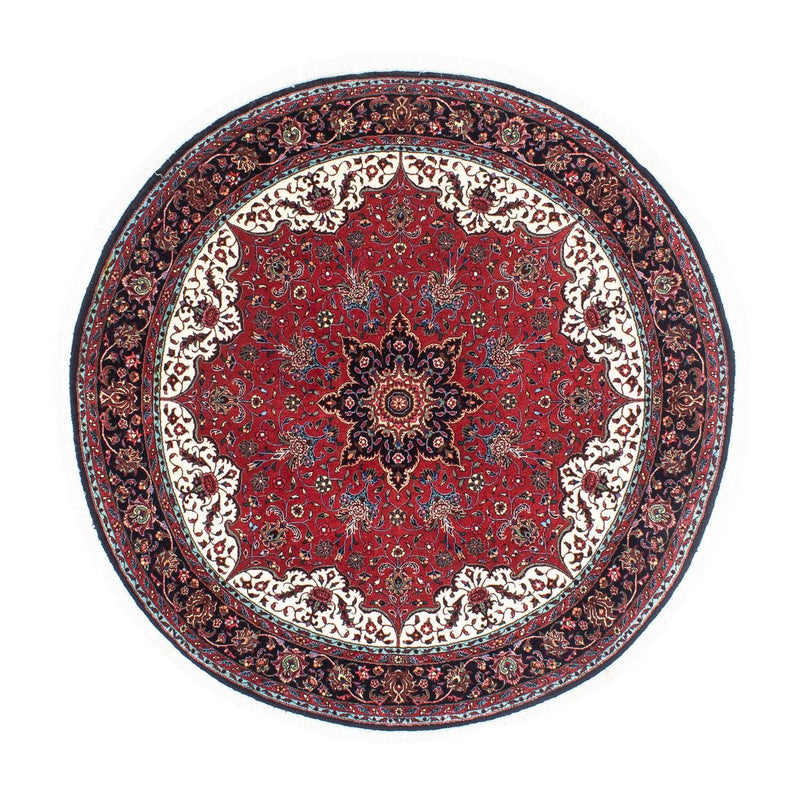 Perzisch tapijt - Bijar rond  - 150 x 150 cm - donkerrood