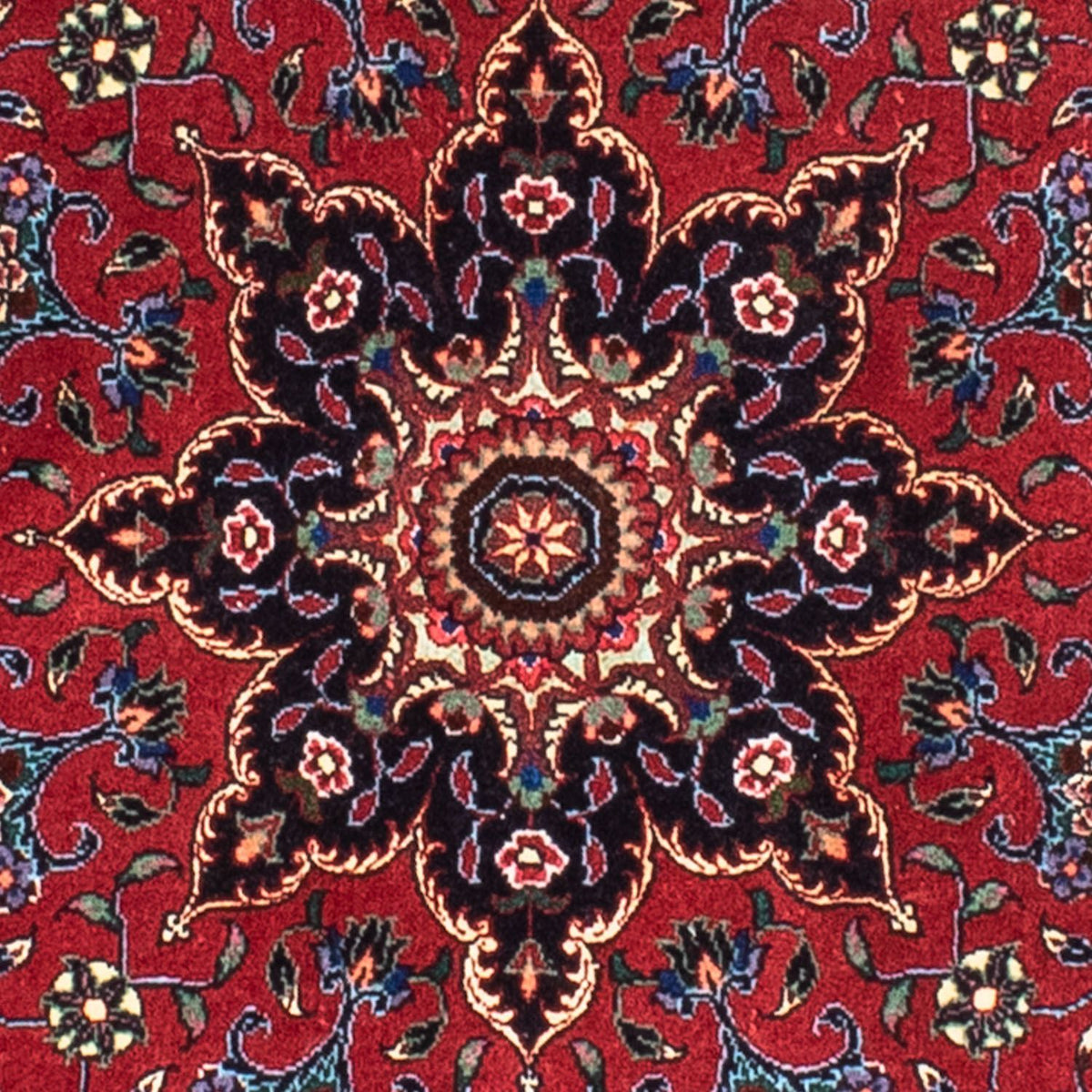 Perzisch tapijt - Bijar rond  - 150 x 150 cm - donkerrood