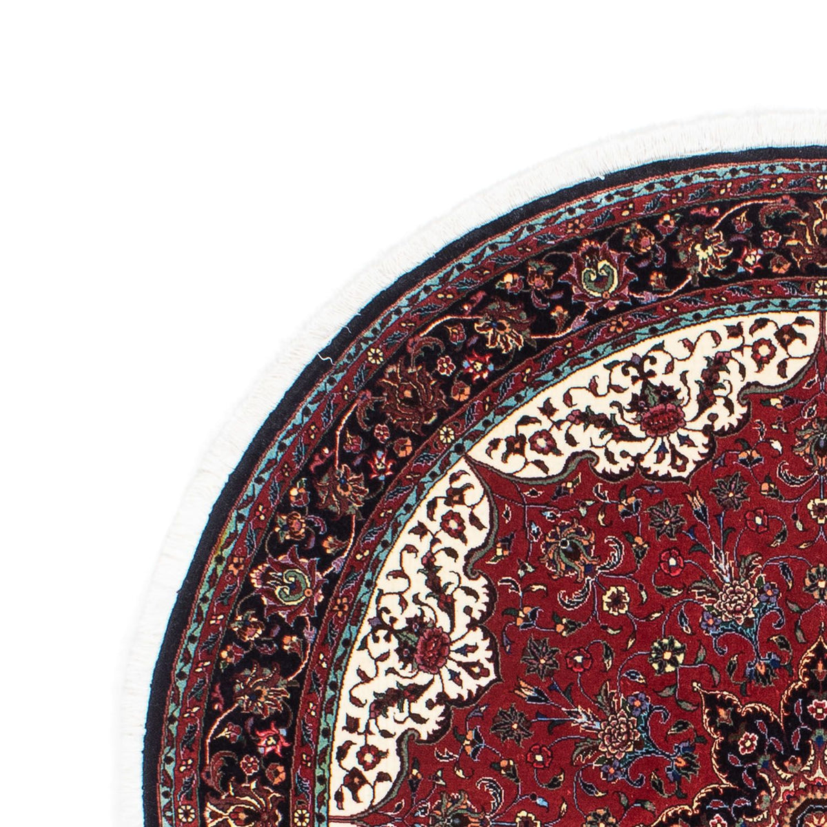 Perzisch tapijt - Bijar rond  - 150 x 150 cm - donkerrood