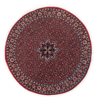 Perzisch tapijt - Bijar rond  - 120 x 120 cm - donkerrood
