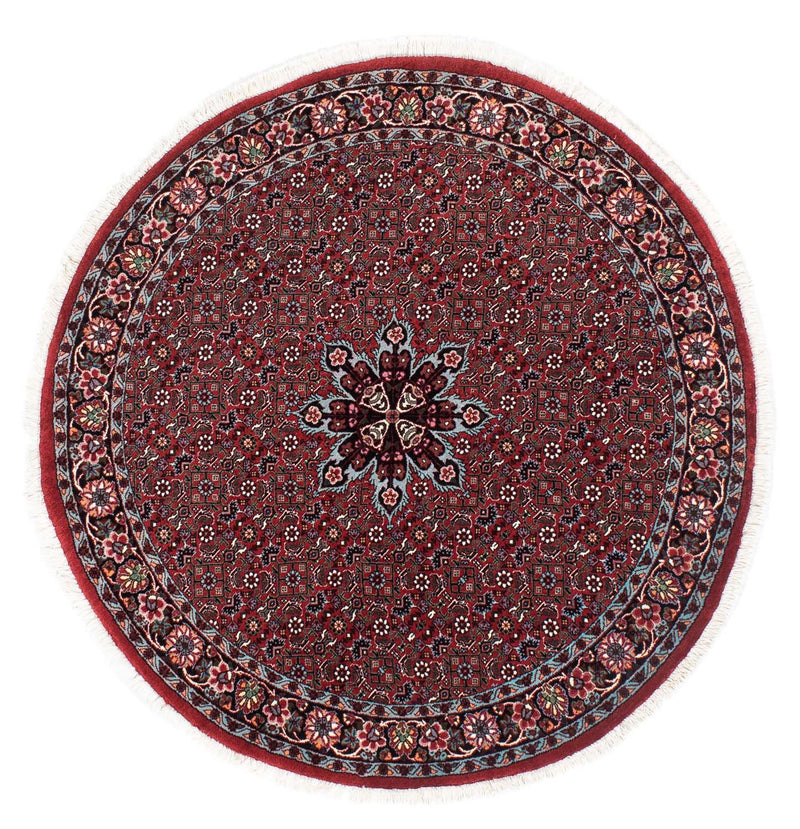 Perzisch tapijt - Bijar rond  - 120 x 120 cm - donkerrood