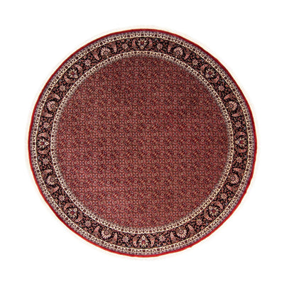 Perzisch tapijt - Bijar rond  - 250 x 250 cm - donkerrood