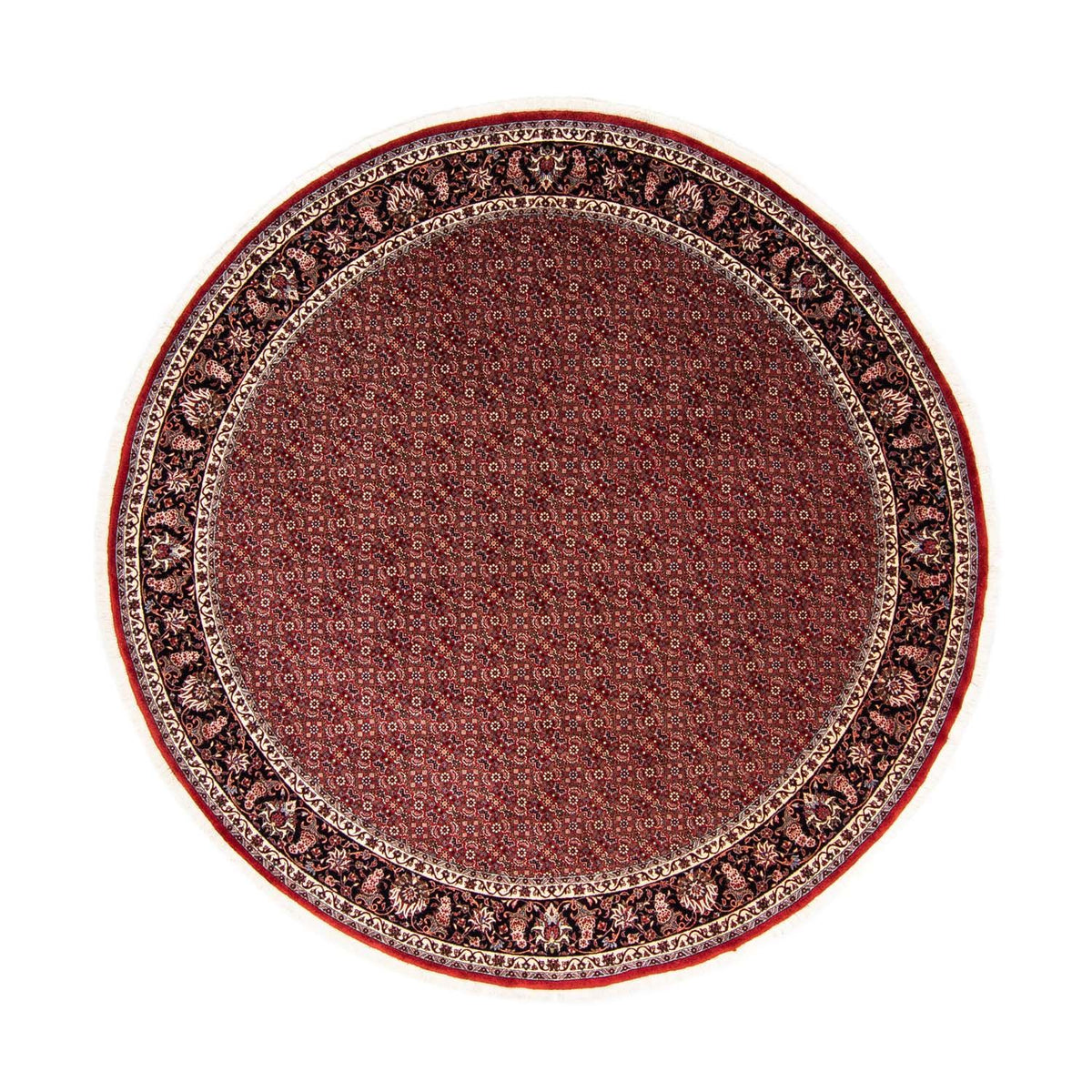 Perzisch tapijt - Bijar rond  - 250 x 250 cm - donkerrood