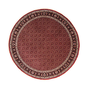 Perzisch tapijt - Bijar rond  - 250 x 250 cm - donkerrood