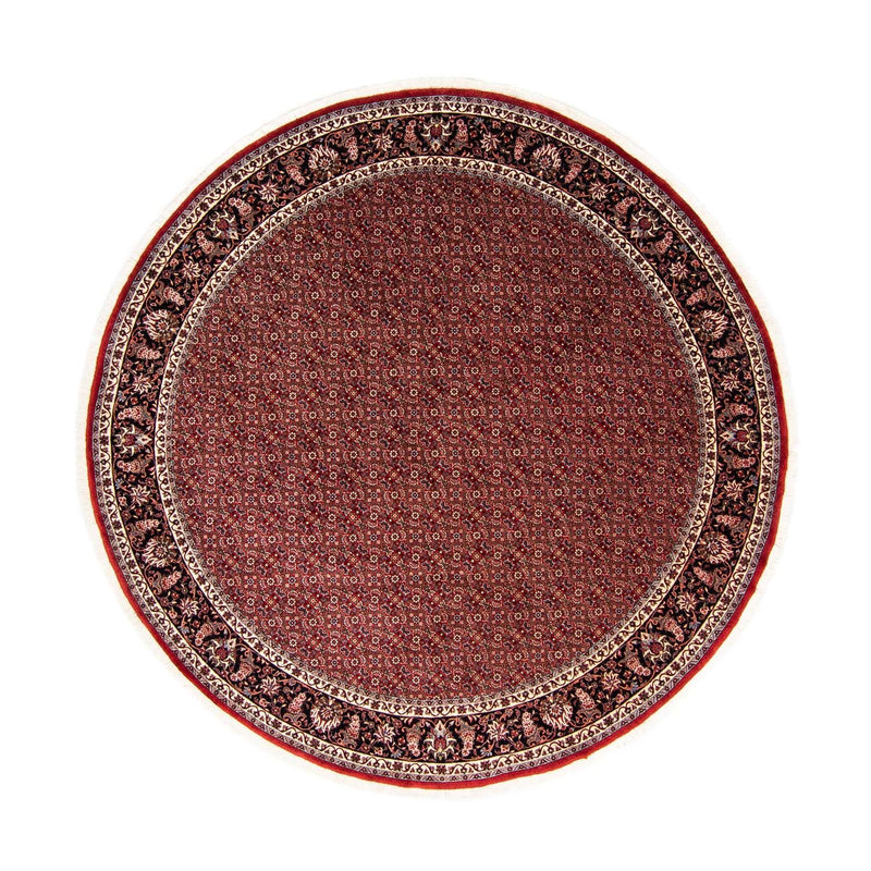Perzisch tapijt - Bijar rond  - 250 x 250 cm - donkerrood