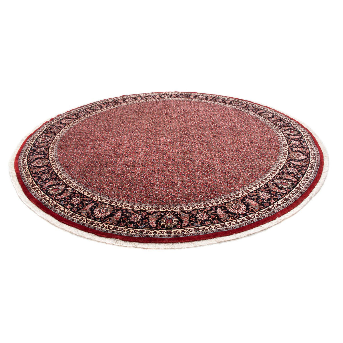 Perzisch tapijt - Bijar rond  - 250 x 250 cm - donkerrood