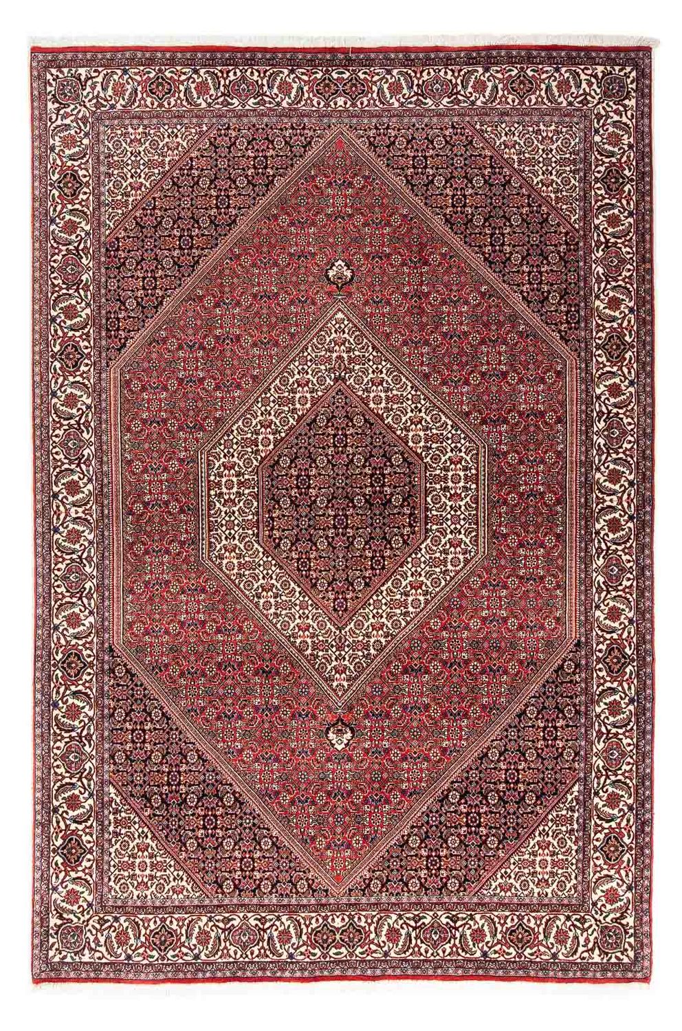 Perzisch tapijt - Bijar - 254 x 171 cm - donkerrood