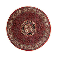 Perzisch tapijt - Bijar rond  - 205 x 205 cm - donkerrood