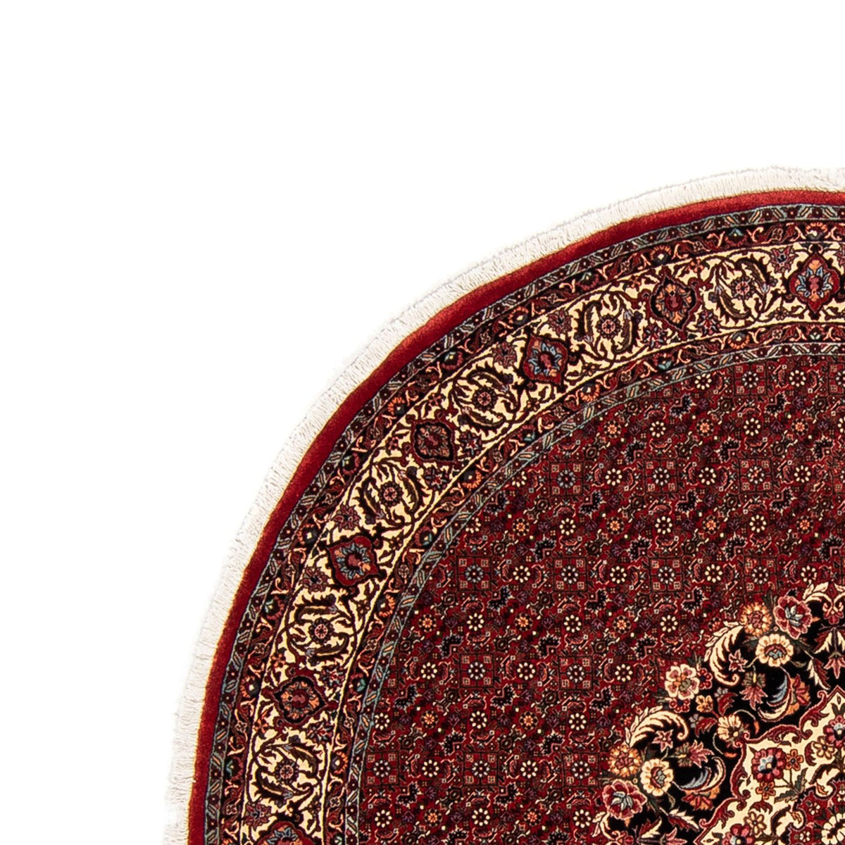 Perzisch tapijt - Bijar rond  - 205 x 205 cm - donkerrood