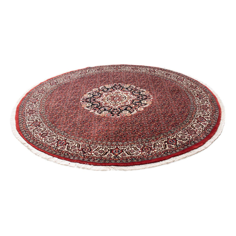 Perzisch tapijt - Bijar rond  - 205 x 205 cm - donkerrood