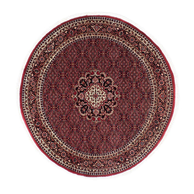 Perzisch tapijt - Bijar rond  - 154 x 154 cm - donkerrood