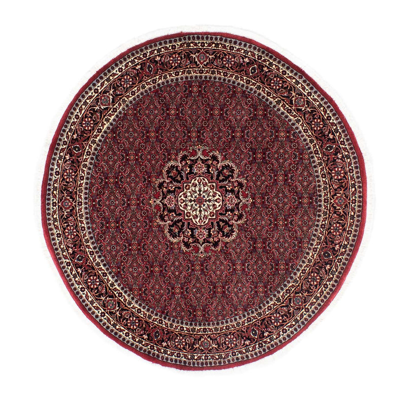 Perzisch tapijt - Bijar rond  - 154 x 154 cm - donkerrood