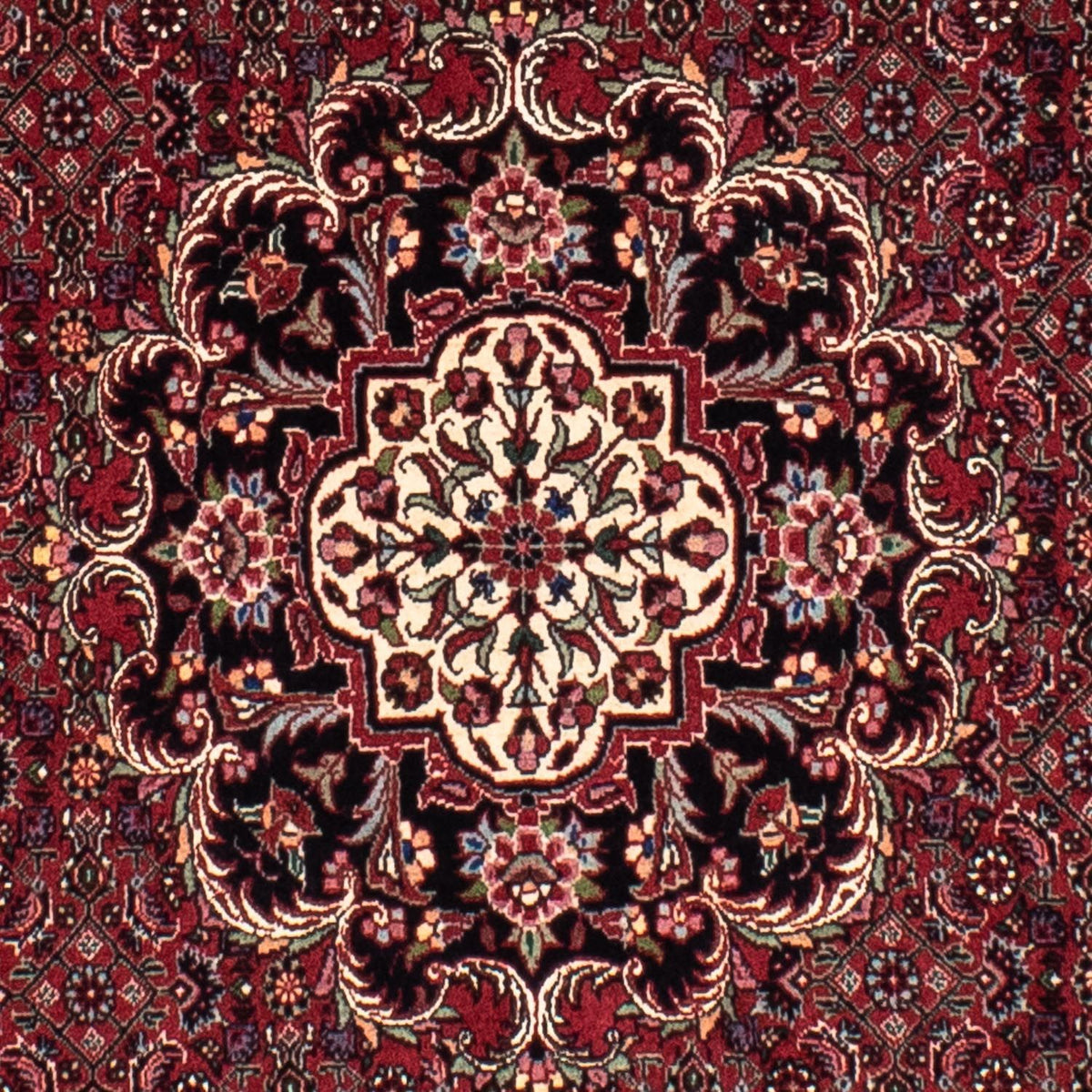 Perzisch tapijt - Bijar rond  - 154 x 154 cm - donkerrood