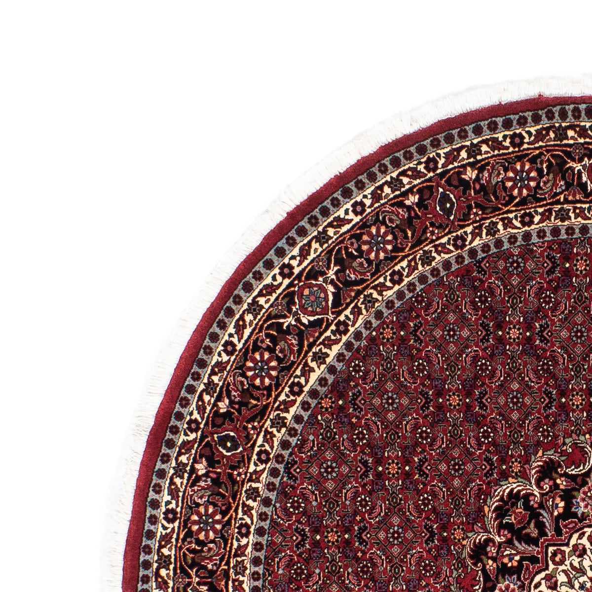 Perzisch tapijt - Bijar rond  - 154 x 154 cm - donkerrood
