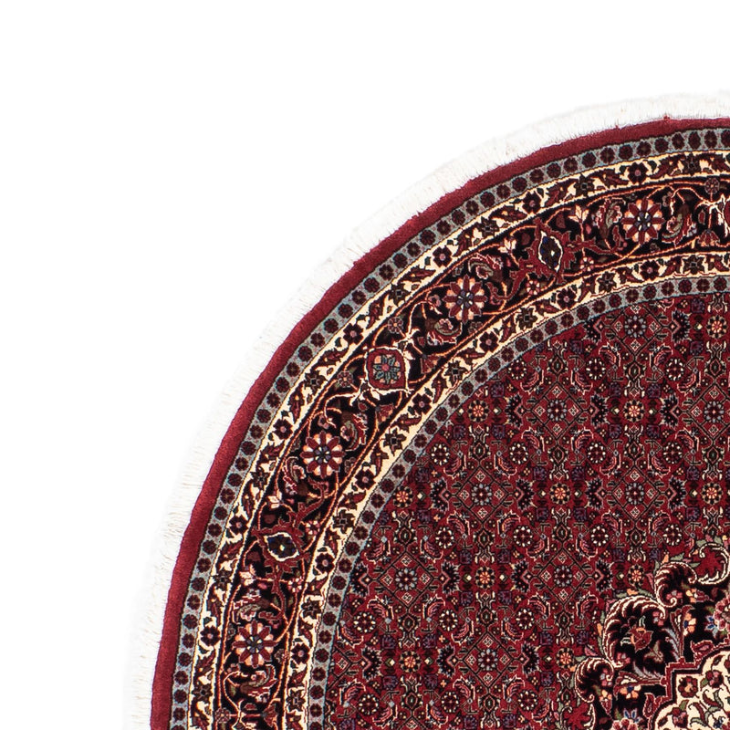Perzisch tapijt - Bijar rond  - 154 x 154 cm - donkerrood