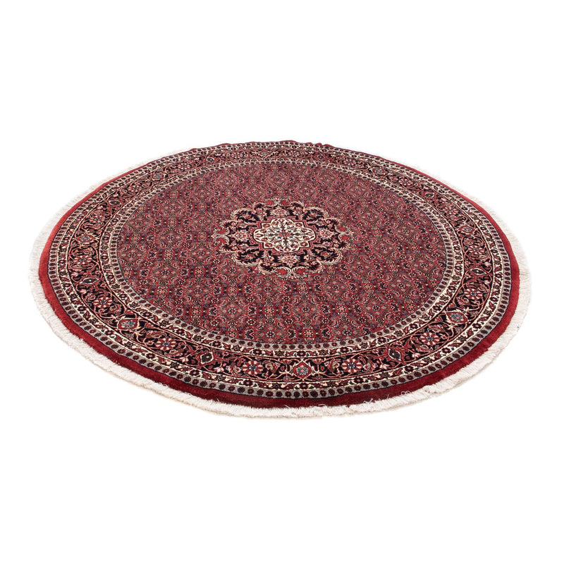 Perzisch tapijt - Bijar rond  - 154 x 154 cm - donkerrood
