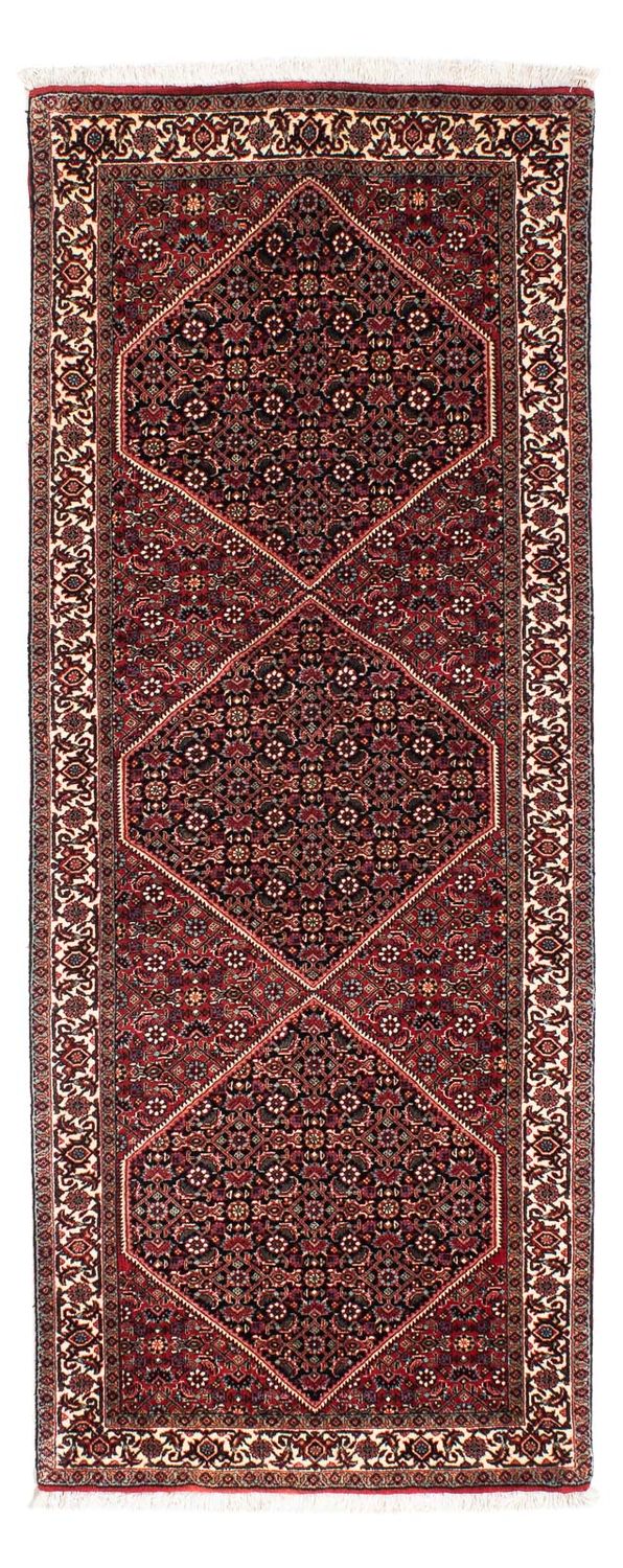 Loper Perzisch tapijt - Bijar - 198 x 74 cm - donkerrood